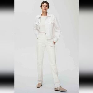 [SOLD] H&M women's slim straight high jean white size 6